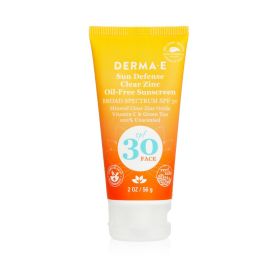 DERMA E - Sun Defense Clear Zinc Oil Free Sunscreen SPF 30 - Face 0419 56g/2oz